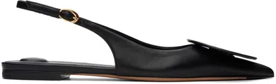JACQUEMUS BLACK LES CLASSIQUES 'LES SLINGBACKS DUELO PLATES' BALLERINA FLATS