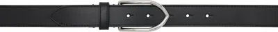 Jacquemus Black Les Classiques 'the Bambino' Belt In 99s Black / Silver