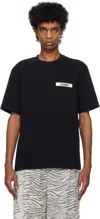 Jacquemus Black Crewneck T-shirt With Logo Detail In Black