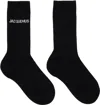 Jacquemus Black Les Classiques 'the ' Socks In Black