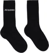 Jacquemus Black Les Classiques 'the ' Socks In 990 Black