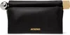 Jacquemus Women La Petite Pochette Rond Leather Clutch In 990 Black