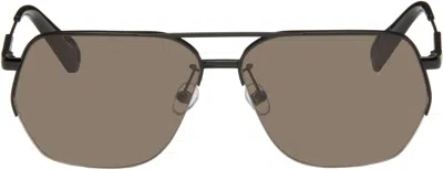Jacquemus Black 'les Lunettes Aviador' Sunglasses In Gray