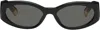Jacquemus Black 'les Lunettes Ovalo' Sunglasses In 990 Black