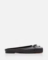 Jacquemus Les Mules Plates Leather Ballet Flat In Black
