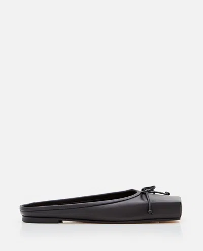 JACQUEMUS BLACK LES PLATES SABOT BALLET FLATS