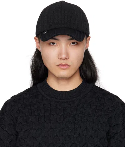Jacquemus Black Les Sculptures 'la Casquette Belo' Cap In 990 Black