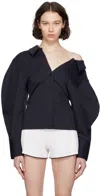 Jacquemus Black Les Sculptures 'la Chemise Angulo' Shirt In 990 Black