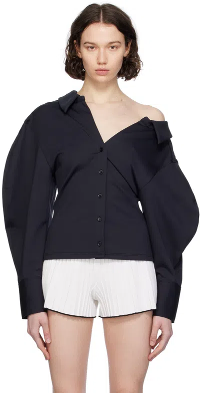 Jacquemus Black Les Sculptures 'la Chemise Angulo' Shirt In 990 Black