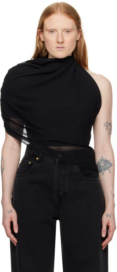 Jacquemus Black Les Sculptures 'le Haut Pablo' Blouse In 990 Black