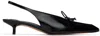 Jacquemus Cubisto Bow-detailed Leather Slingback Pumps In 990 Black