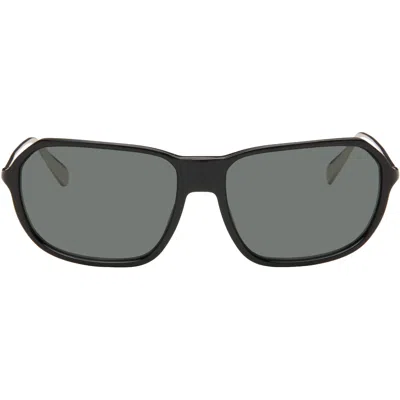 Jacquemus Black Linda Farrow Edition 'the Mimosa' Sunglasses In 990 Black/ Silver/ G