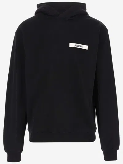 JACQUEMUS BLACK LOGO HOODIE