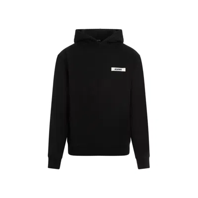 JACQUEMUS BLACK LOGO HOODIE