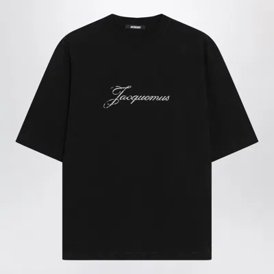 Jacquemus Logo Cotton T Shirt In Black
