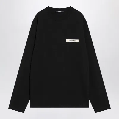 Jacquemus Black Crew Neck Cotton Sweatshirt