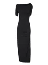 Jacquemus Short-sleeved Black Viscose Midi Dress