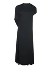 Jacquemus La Robe Salerno Asymmetric Open-back Stretch-jersey Midi Dress In Black