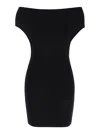 JACQUEMUS BLACK MINI DRESS LA dressing gown CUBISTA IN VISCOSE WOMAN