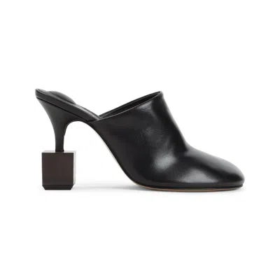 Jacquemus Black Mule With Geometric Heel
