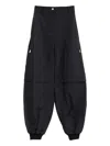 Jacquemus Relaxed Fit Trousers Featuring Side Zippers In Black