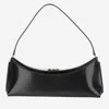 Jacquemus Le Calisso Black Shoulder Bag With Engraved Snap Button In Leather In Black