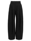 Jacquemus Le Pantalon Paseo Pleated Wide-leg Pants In Black