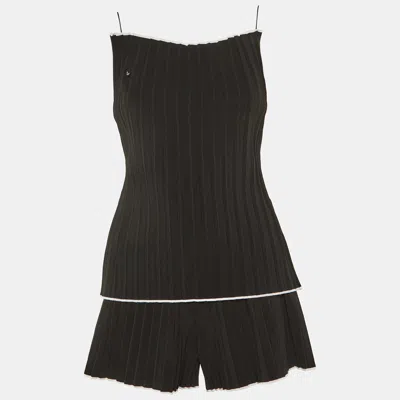 Pre-owned Jacquemus Black Plisse Maille Top & Shorts Set M