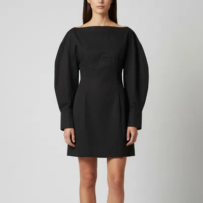 Pre-owned Jacquemus Black Poplin Structured La Robe Chemise Casaco Mini Dress L