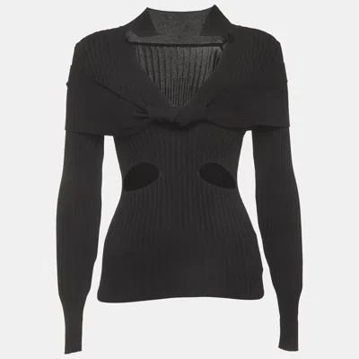 Pre-owned Jacquemus Black Rib Knit La Maille Asco Top S