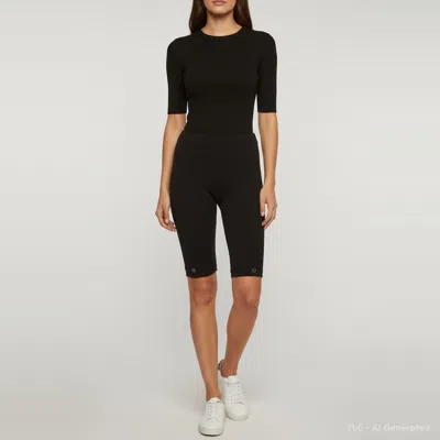 Pre-owned Jacquemus Black Rib Knit Sierra Biker Shorts M