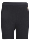 Jacquemus Viscose Blend Minimal Knitted Cyclist Shorts In Black