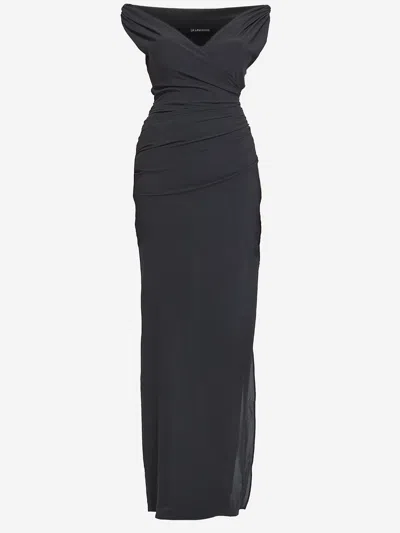 Jacquemus La Robe Rita Longue Gown In Black