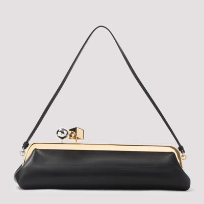 JACQUEMUS WOMEN BLACK SALON CLUTCH, ONESIZE LUXURY CLUTCHES FOR WOMEN DARVEYS