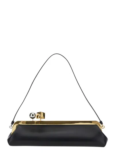 JACQUEMUS WOMEN BLACK SALON CLUTCH, ONESIZE LUXURY CLUTCHES FOR WOMEN DARVEYS