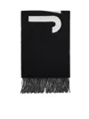 Jacquemus Black Scarf With Fringes In Black