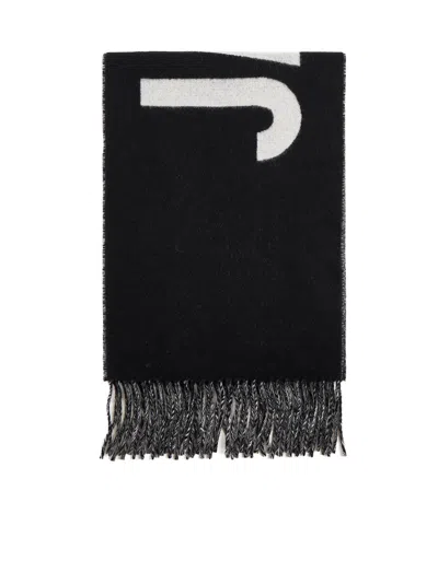 Jacquemus Black Scarf With Fringes