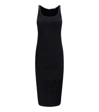 Jacquemus Black Scoop Neck Midi Dress