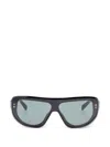 Jacquemus Black Shield Sunglasses In Black
