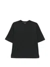 Jacquemus Black Solid Crew Neck T-shirt In Black