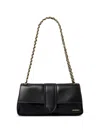 Jacquemus Black Silk-blend Chain Rectangular Handbag In Black