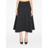 Jacquemus Flared Maxi Skirt In Black