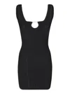 Jacquemus La Mini Robe Sierra Knitted Mini Dress In Black