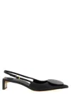 Jacquemus Pointed Toe Pumps With Geometric Embellishments In Black