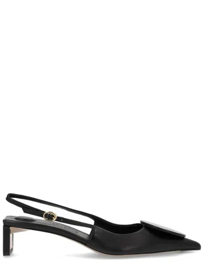 JACQUEMUS BLACK SLINGBACK PUMPS