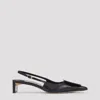 Jacquemus Pointed Toe Pumps With Geometric Embellishments In Black