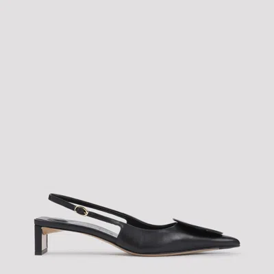 JACQUEMUS BLACK SLINGBACKS PUMPS