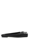 Jacquemus Les Mules Plates Leather Ballet Flat In Black
