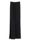Jacquemus Floor-length Black Skirt With Subtle Side Slit