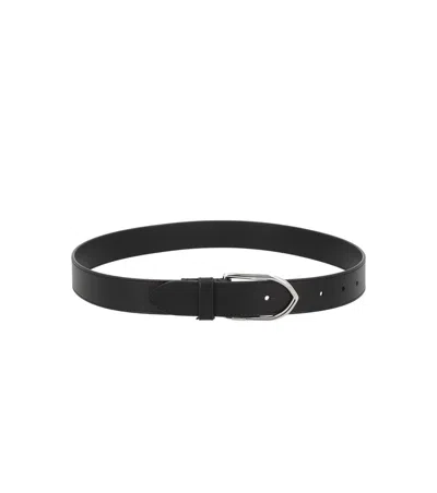 Jacquemus Black Solid Buckle Belt